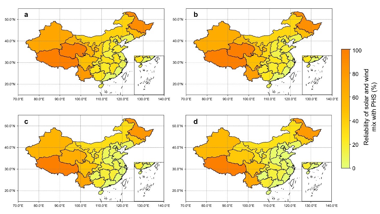 Reliability of different wind energy combinations under pumped storage storage conditions